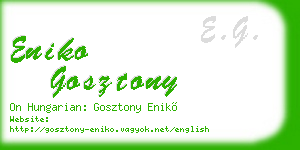 eniko gosztony business card