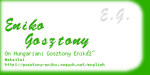 eniko gosztony business card